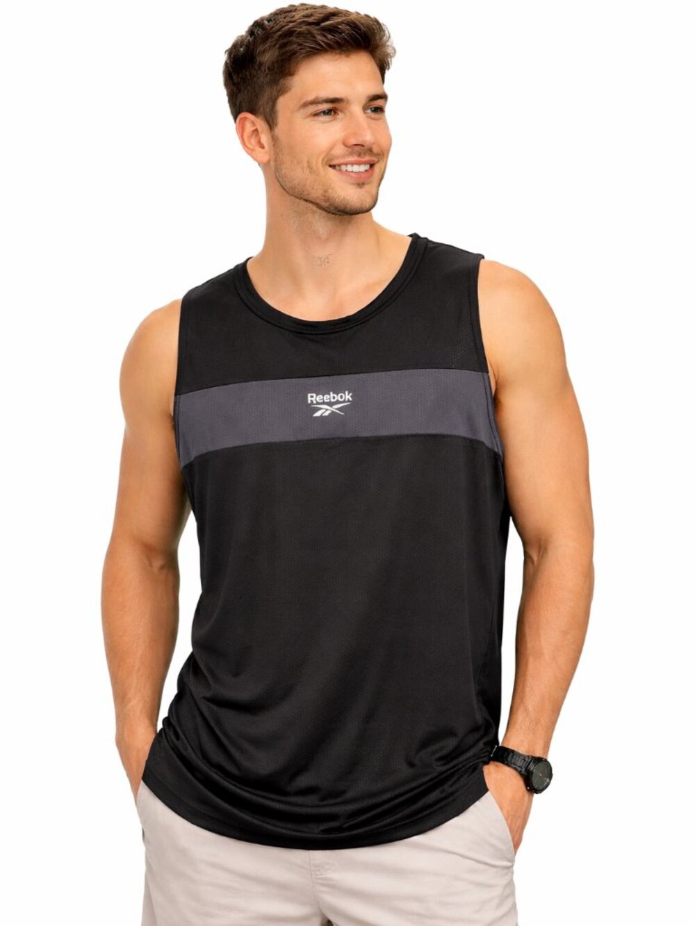 Reebok Men's Black Performance Tank Top - Size XL